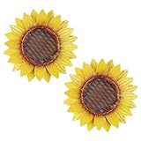 hogardeck Metal Sunflower Wall Decor - 2 Pcs 11'' Metal Flower Wall Art Outdoor Backyard Decorations Sunflower Kitchen Bathroom Decor Hanging for Indoor, Outdoor, Living Room, Bedroom