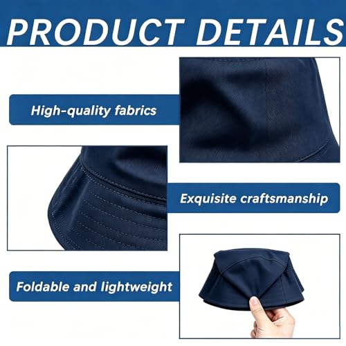 Image of Bucket Hats Bulk Solid Color DIY Blank Hat Bucket Hats for Men, Women and Adults