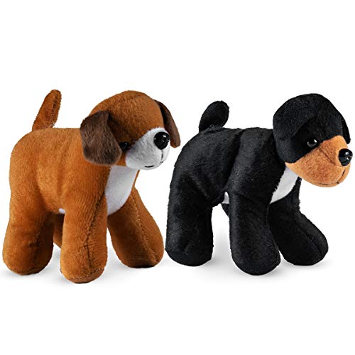 Bedwina Plush Puppy Dogs - Pack Of 12 Assorted Stuffed Animals, 6 Inches Tall, Cute Stocking Stuffers #TOP6