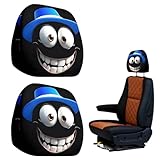 YOFDAL 2 PCS Generisch Coprisedili per auto poggiatesta per sedili auto, accessori diverte...