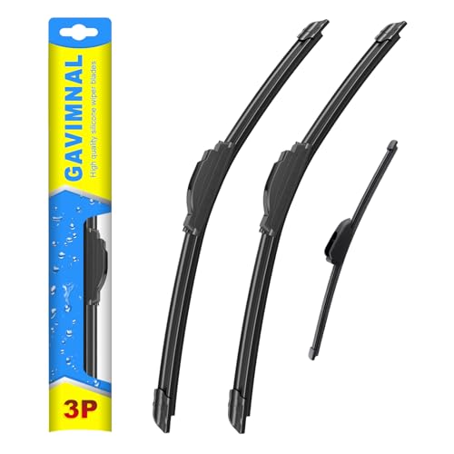 Image of Gavimnal Silicone Wiper Blades Replacement For Kia Niro 2017-2022 | Fits Niro EV 2019-2022; 26 inch+16 inch Front & 12 inch Rear, All-Weather, Streak-Free, OE-fit, Quiet, Easy One-Click Install