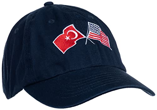Image of Ann Arbor T-shirt Co. American Friendship Nations Flag Baseball Low Profile Dad Hat for Men Women