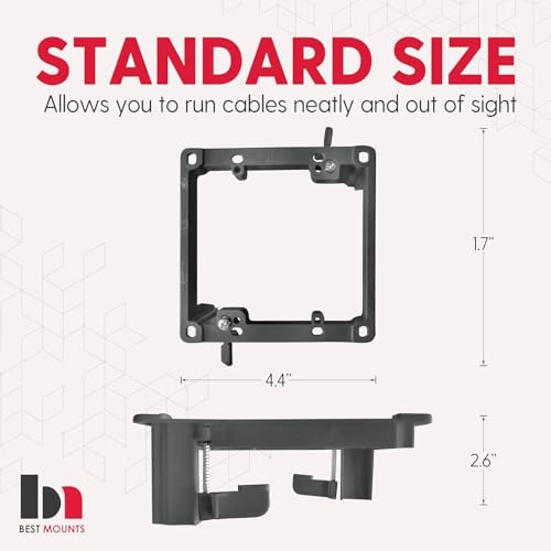 image for BestMounts Low Voltage Mounting Bracket 2 Gang, 2 Pack for Dual Gang W
