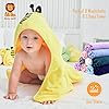 Sunny zzzZZ Baby Hooded Bath Towel and Washcloth Sets, Baby Essentials for Newborn Boy Girl, Baby Shower Towel Gifts for Infant and Toddler - 2 Towel and 8 Washcloths - Yellow Bee and Grey Elephant - Image 3