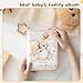 Motiskyy My First Photo Album for Baby Soft Toddlers Family Photo Book with Safe Mirror Holds 17 4 x 6 Photos Family Album Picture Book Gift for Newborn Toddler Kids Baby Shower(Bear)