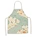 JYJFORYOU Tabliers pour hommes et femmes Dessins animés japonais Motifs de chat porte-bonheur Tabliers Pinny Tabliers de cuisine pour linge de coton
