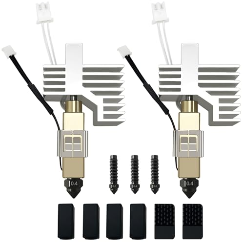 2PK 0.4MM Centauri Carbon Hotend with Hardened Steel Nozzle for Elegoo CC