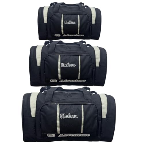 Kit 3 Malas de Viagem Welcon Pequena Media Grande Adventure (Cinz...