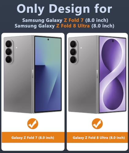 Image of FNTCASE for Samsung Galaxy Z Fold 8 Ultra / Z Fold 7 Case, Fit for Magsafe | Screen Protector, Translucent Matte, 18FT Military Grade Drop Protection, Shockproof Protective Phone Cover, Light Purple