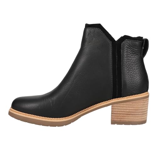 TOMS Womens Hailey Round Toe Pull On Casual Boots Ankle Low Heel 1-2" - Black3