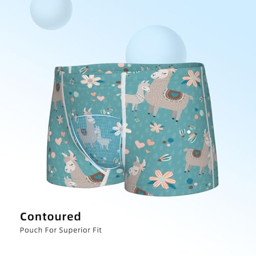 Boys' Cotton Boxer Brief Soft Underwear-Teal Mama Llama4