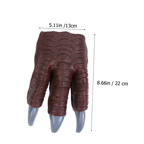YARNOW 2Pcs Dinosaur Paw Gloves for Cosplay Party Realistic Dinosaur Claws Material for Role Play and Group Activities2