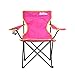 just be... Chaise de Camping Pliable Rose Foncé avec des Bords Jaune