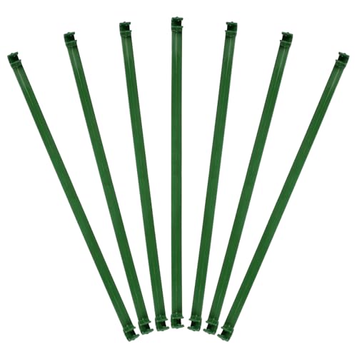 Yardwe 24-Piece Extendable Green Plastic Trellis Plant Support for 11 mm Diameter Plant Stakes, 30 cm Long