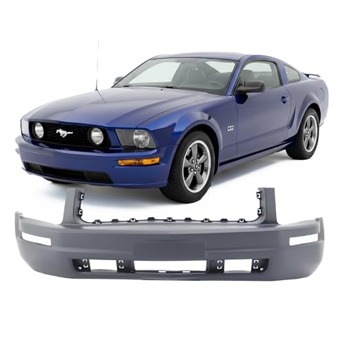 Image of FitParts Compatible with Ford Mustang 2005-2009 Front Bumper Cover | Primed, Coupe /Convertible, V Base Convertible Coupe, Ready to Paint, OEM 5R3Z17D957AAA, FO1000574