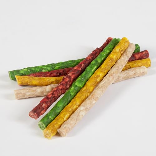 Tasty & Meaty - Munchy Rolls Assorted 12cm X 9-10mm 100 pc pack (around 800g), 8 g (Pack of 100) - Image 2