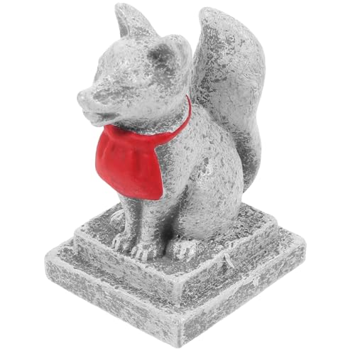 Estatuas de Zorros Sagrados Inari Kit de Resina 2 Piezas
