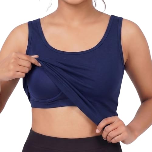 Image of DChica Essentials Women's Padded Tank Top, Soft & Supportive Fit, Seamless Non-Wired Cami Bra, Comfortable Stretch Fabric, Innerwear for Women