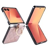 Custodia a portafoglio per Samsung Galaxy Z Flip 4, anello in pelle