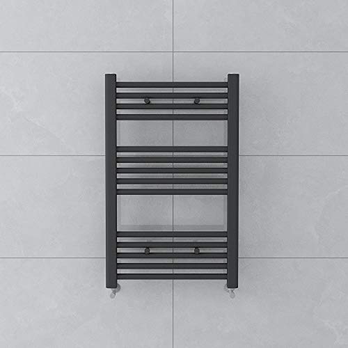 Image of Warmehaus Towel Radiator 800x500mm Grey Bathroom Towel Rail Straight