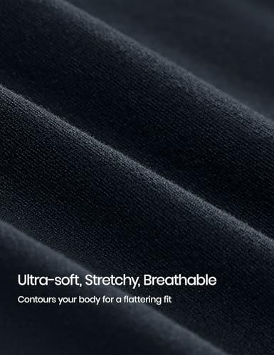 CRZ YOGA Womens Softembrace Long Sleeve Soft Crew Neck Shirts Basic Stretchy Tight T-Shirts Casual Going Out Fall Fitted Tops True Navy 10 - Image 5