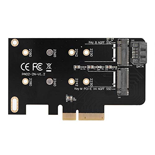 Fdit Adattatore PCIe M.2 – NVMe M Key A PCI Express 3.0 X1 – Supporta 2230/2242/2260/2280