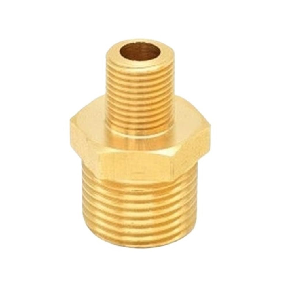 Brass Hex Nipple Fittings Quick Coupler Adapter for Water and Oil, 1pc Smooth Flow Connector(3/8inx1/8inx21mm)