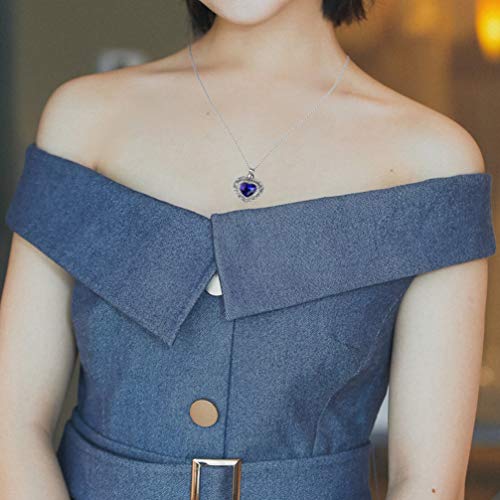 Holibanna Colar de urna de cremação, colar de coração, cinzas, suporte de urna memorial, joia para c