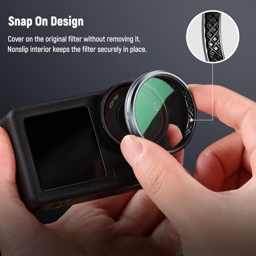 NEEWER UV Filter Compatible with DJI Osmo Action 5 Pro / 4/3, Snap On Multicoated HD Glass Protective Action Camera Lens Filter Reduces Haze & UV Rays, FL-A70 - image 7
