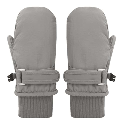 Storage Bag Guantes de invierno para bebés y niños pequeños, elegantes guantes de esquí, guantes cálidos para niños y niñas, para aventuras, invierno, clima frío, nieve, cálido, gris, 6M to 2Y