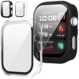 Suoman 2 PCS Funda para Huawei Watch D2 Protector Pantalla,Negro&Clear