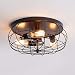 YOBO Lighting Oil Rubbed Bronze Flush Mount Ceiling Light, 3-Light