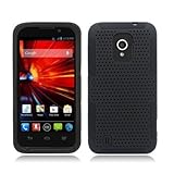 AIMO Progressive Hybrid Gummy Mesh Defense Case for ZTE Source N9511 [Cricket] - (Black / Black)