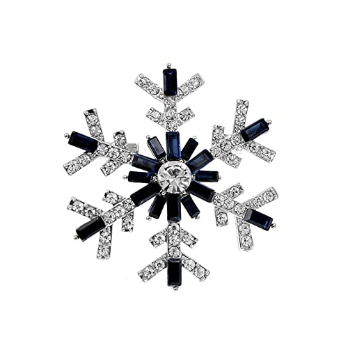 Broche de noël flocon strass idéale pour illuminer vos tenues de banquet