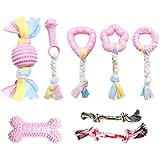 S-Mechanic 8 Stück Hundespielzeug Set, Hunde Kauspielzeug aus Natürlicher Baumwolle und...