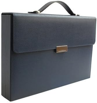 Luxury Leather Backgammon Set - Board Game (15" Travel Attache Case) - Zaza & Sacci, Model ZS-242 - Blue