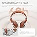iKF R2 Retro Classic Wireless Headphones,On Ear Headset,Ergonomic Design,40mm Drivers, ENC Clear Call, Bluetooth & Wired Dual Mode, 60H Playback,Throwback 80s 90s,OOTD(Brown)