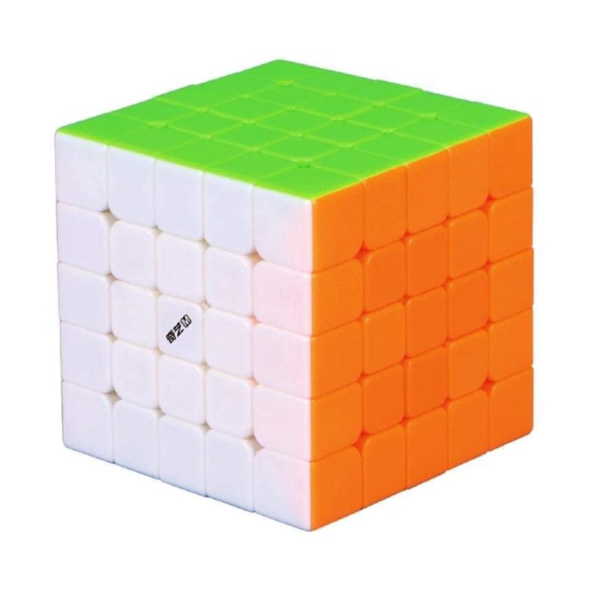 Image of QiYi 5x5 Magnetic Stickerless Speed Cube - Smooth & Durable 65mm Puzzle Cube with Moderate Magnets, Bright Colors, Anti-Pop Design & Consistent Turning for Beginners & Speedcubers