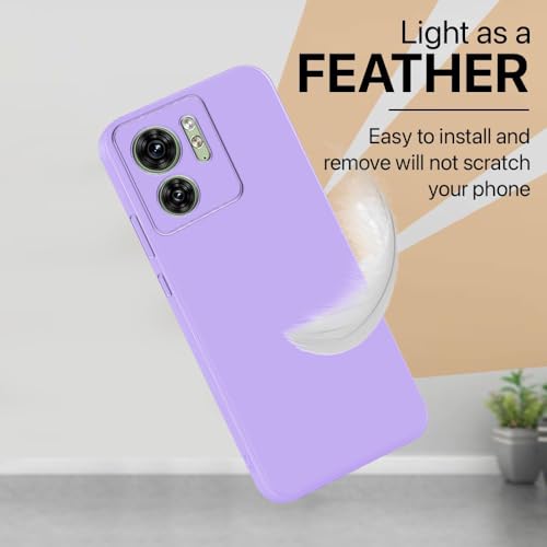 Image of Back Cover for Motorola Moto Edge 40 5G | Full Camera Protection | Premium Liquid Silicon Case | Flexible Bumper Case for Motorola Moto Edge 40 5G (Purple)