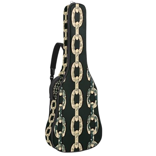 Housse guitare acoustique vintage 42.9" avec double poche et bandoulière réglable