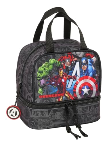 Safta AVENGERS VENDETTA - Portameriendas, Portatodo, Calidad y Máxima Resistencia, Porta Comida, Recreo, Merienda y Desayuno, 20x15x20 cm