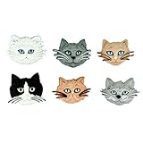 Fuzzy Felines Buttons by Dress it Up Buttons and Embellishments - 5 Pieces