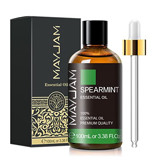 MAYJAM Spearmint Essential Oil 3.38FL.OZ with Glass Dropper