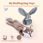 HGB Squeaky Dog Toys, No Stuffing Crinkle Plush Dog Toys to Keep Them Busy & Puppy Teething for Large, Medium, Small Breed, Easter Cute Bunny & Redfox - Image 3