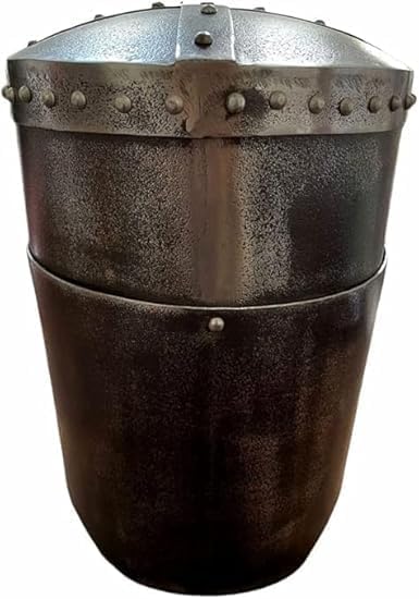 Medieval Black Knight Monty Steel Iron Helmet Halloween Costume Museum Quality Metal Gift/X-Mass Gift