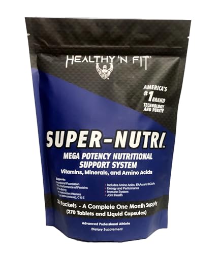Healthy 'N Fit Super-Nutri Pack (30 Packets) - Mega Potency Multi-Vitamin Pak with Aminos, Minerals, and More