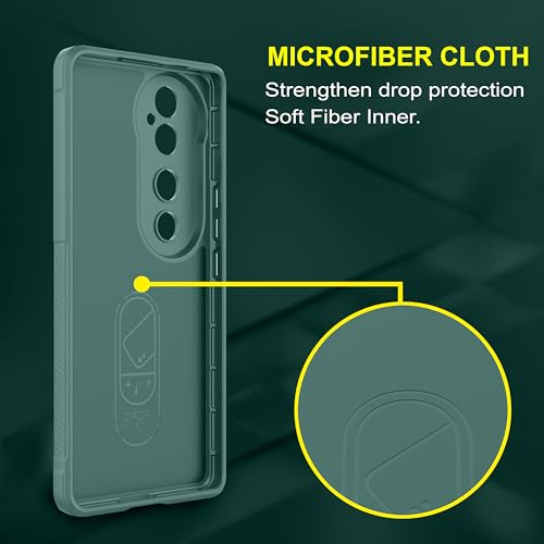 Image of amazon basics Back Case Cover for Vivo V40 Pro 5G (Silicone Magic-Dark Green)