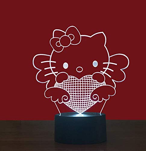 Decoración de ilusión 3D llevó luz nocturna de caballo Cover