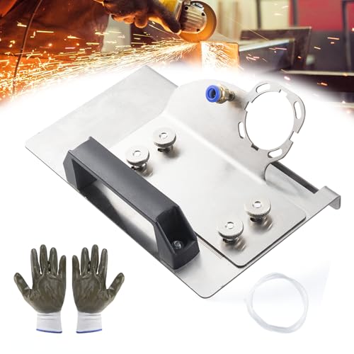 Soporte para Amoladora Angular para Biselado de Azulejos a 45° - Con Manguera y Guantes, Soporte para Amoladora de Tipo 100, Herramienta de Biselado a 45 Grados, Soporte de Corte