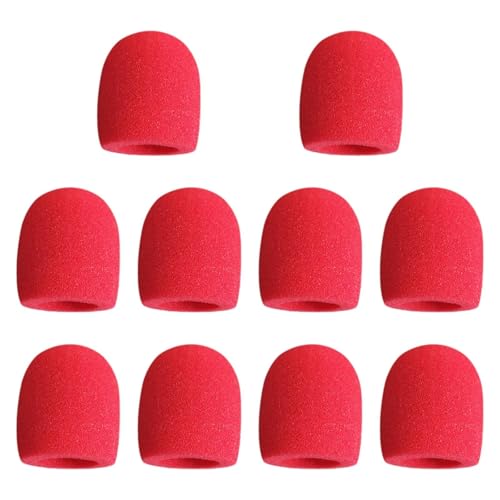 LeeQinersw 10 pièces Cover MIC COUVERTURE SURDY SUPPORTÉ PROTECTION ÉCRIE pour LES FANGES KTV BROITHAS SHANGING DISCHES, Rouge
